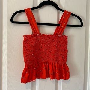 Urban Outfitters Red scrunch tank